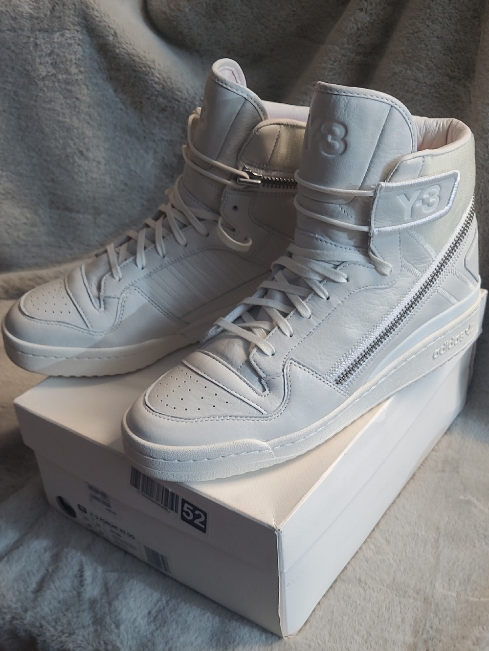 Y-3 Adidas Forum Hi OG Nondye White Mens 11.5 - Picture 7 of 10